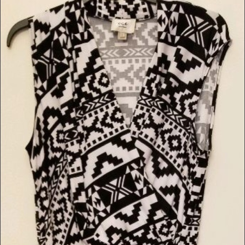 Long Aztec print dress. Crossover front Worn once.